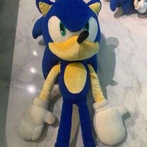 Large Sonic the Hedgehog Stuffed Blue Hedgehog Toy SEGA